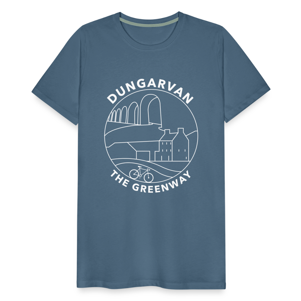 Dungarvan - The Greenway Men's Premium T-Shirt - steel blue