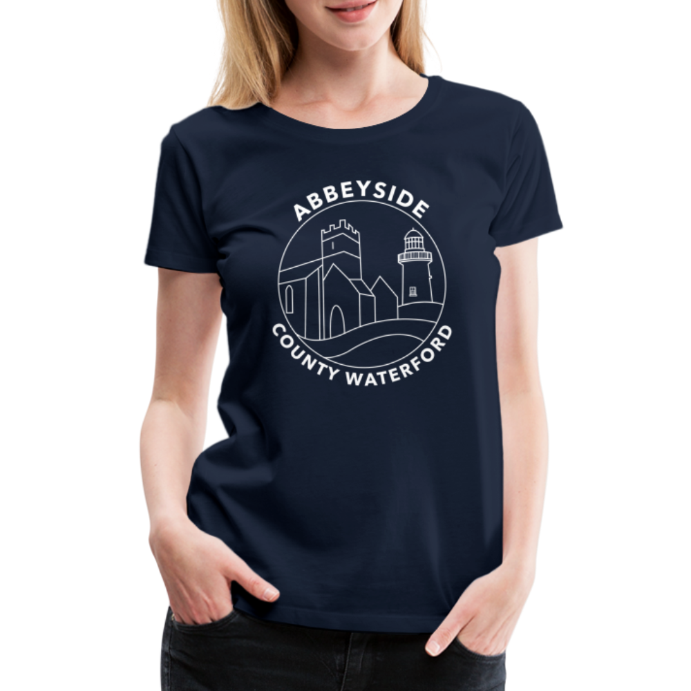 ABBEYSIDE Waterford Women’s Premium T-Shirt - navy