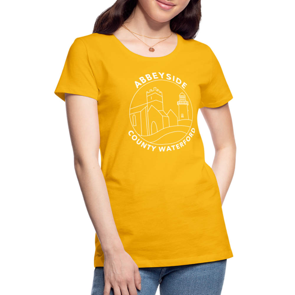 ABBEYSIDE Waterford Women’s Premium T-Shirt - sun yellow