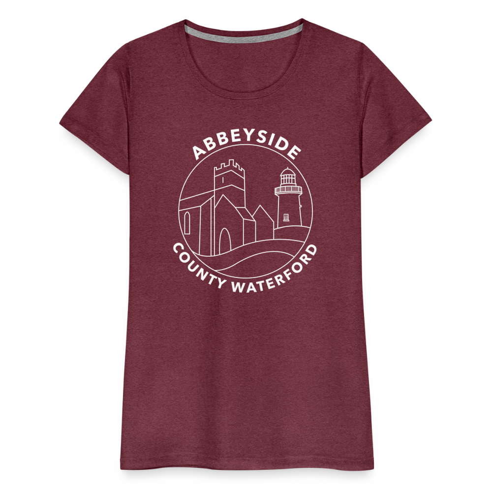 ABBEYSIDE Waterford Women’s Premium T-Shirt - heather burgundy