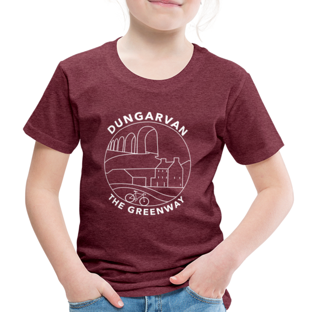DUNGARVAN - The Greenway Kids' Unique T-Shirt - heather burgundy