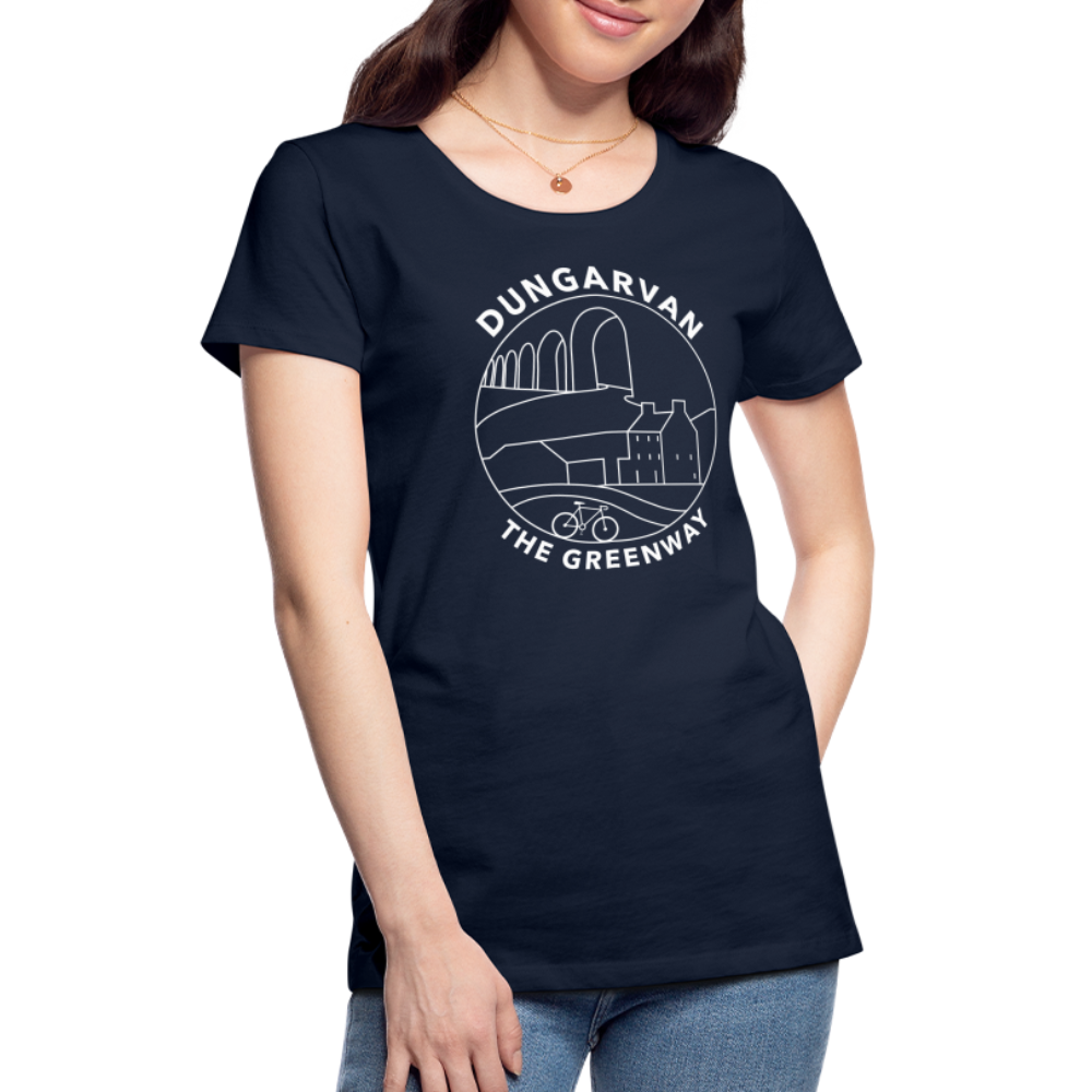 Dungarvan - The Greenway Women’s Premium T-Shirt - navy