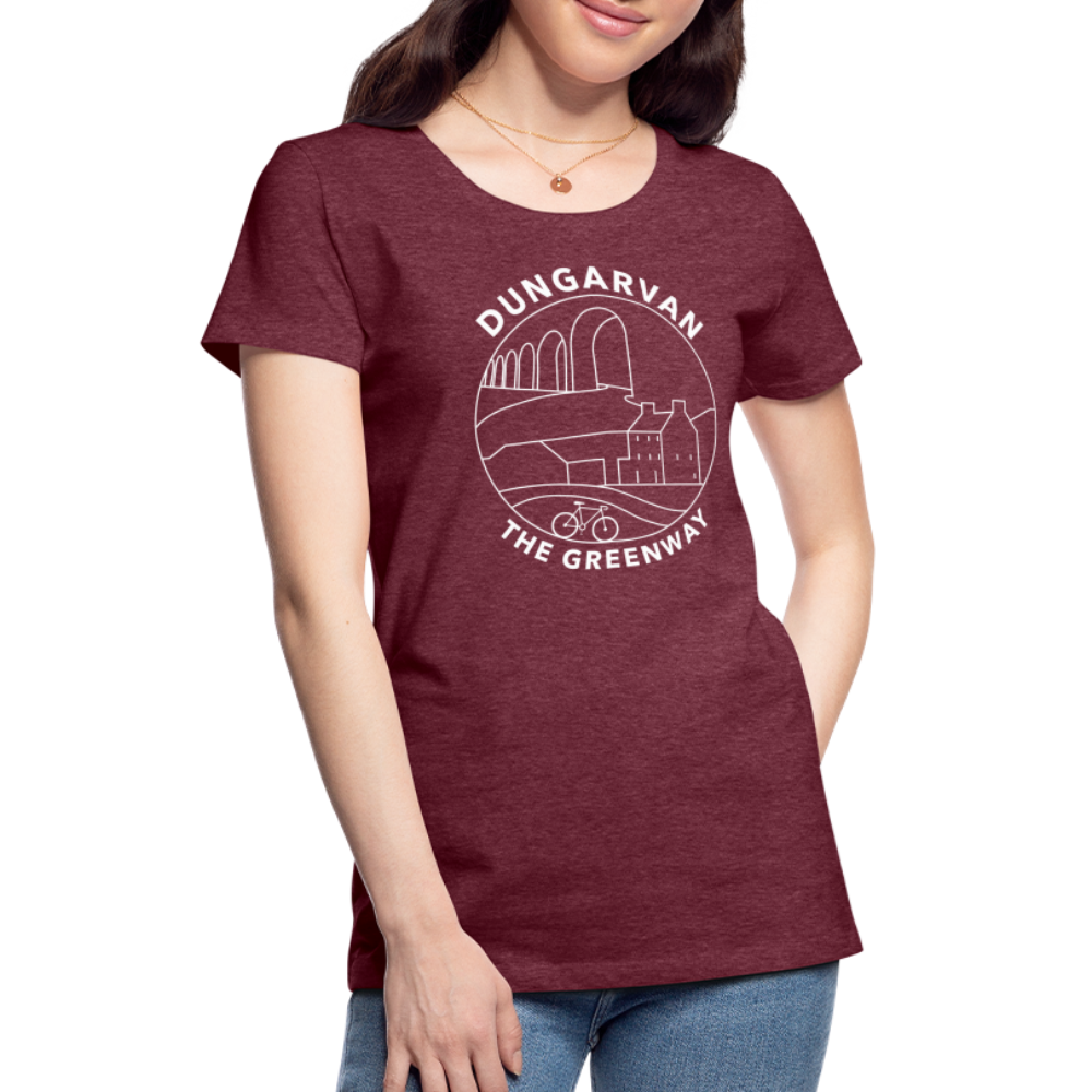 Dungarvan - The Greenway Women’s Premium T-Shirt - heather burgundy