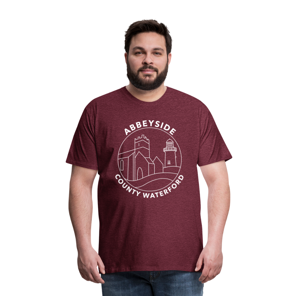 Mens ABBEYSIDE Waterford Premium T-Shirt - heather burgundy