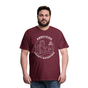Mens ABBEYSIDE Waterford Premium T-Shirt - heather burgundy